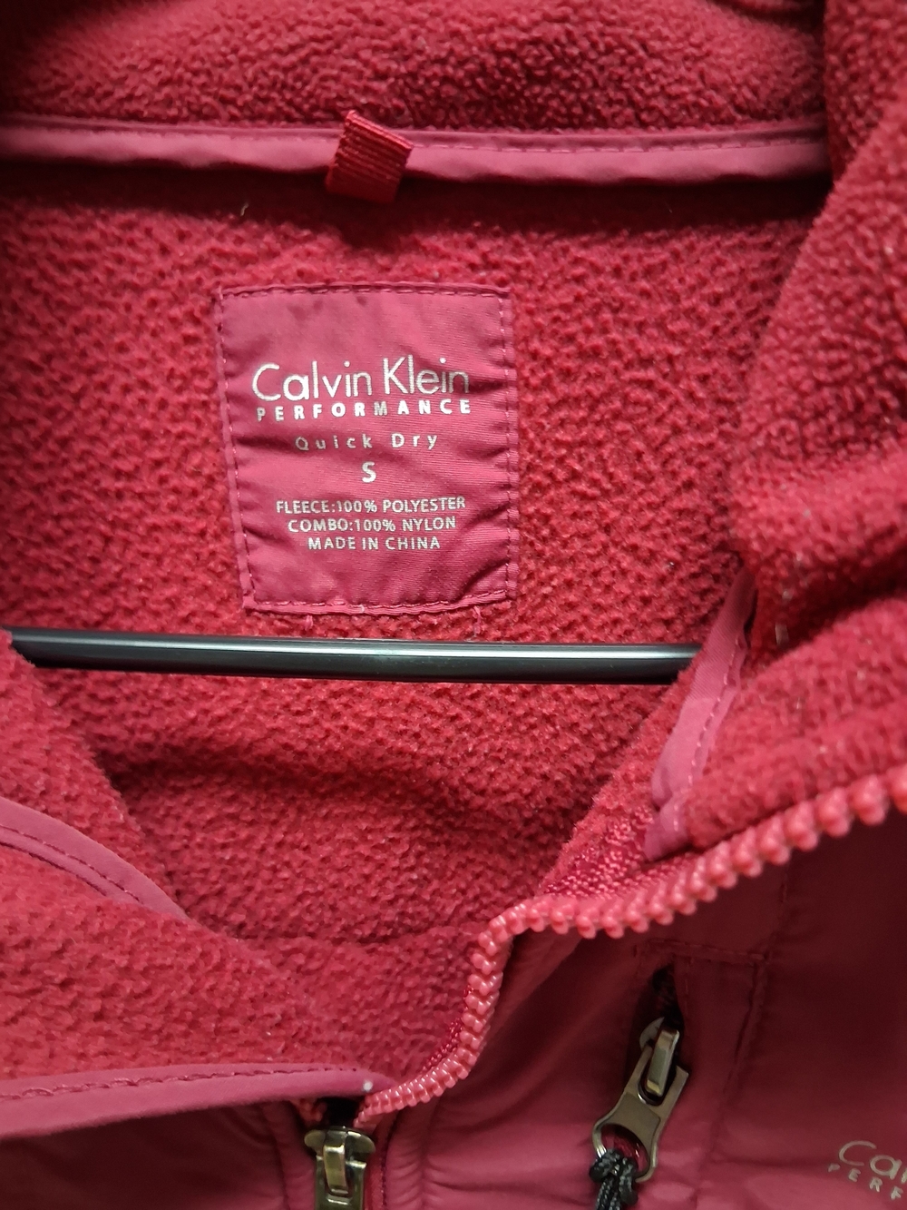 Calvin Klein Performance Raspberry Zip Jacket - Picture 3 of 3
